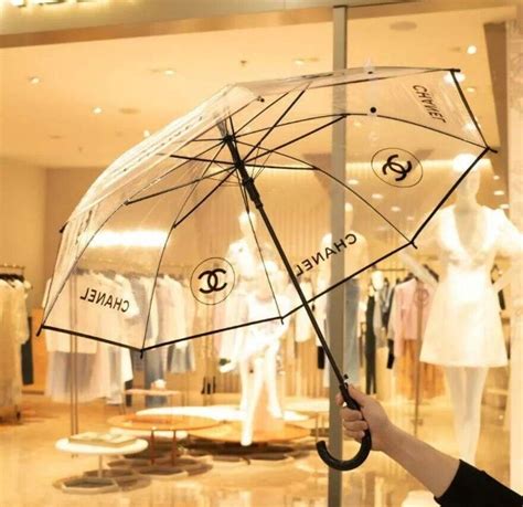 chanel transparent umbrella|authentic chanel umbrella.